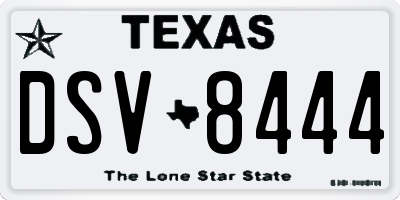 TX license plate DSV8444
