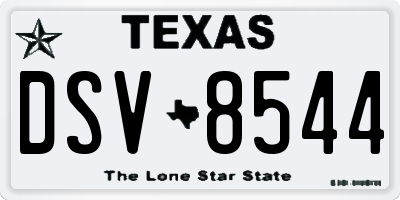 TX license plate DSV8544