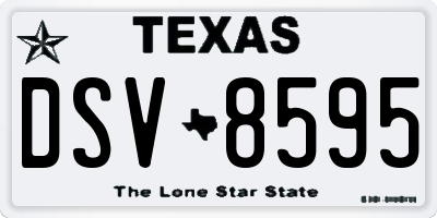 TX license plate DSV8595