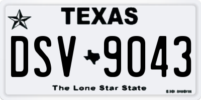 TX license plate DSV9043