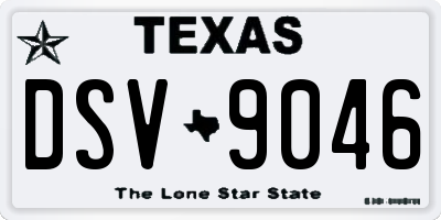 TX license plate DSV9046