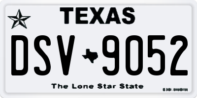 TX license plate DSV9052