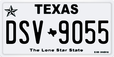 TX license plate DSV9055