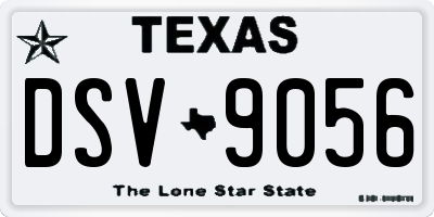 TX license plate DSV9056
