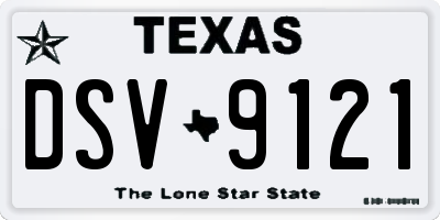 TX license plate DSV9121