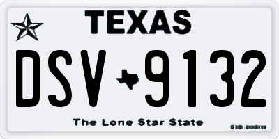 TX license plate DSV9132