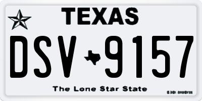 TX license plate DSV9157