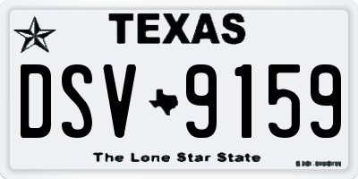 TX license plate DSV9159