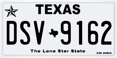 TX license plate DSV9162