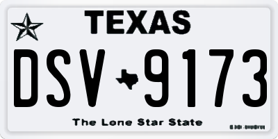 TX license plate DSV9173