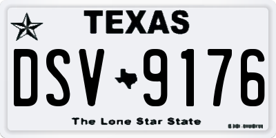 TX license plate DSV9176