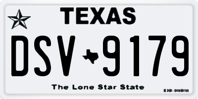 TX license plate DSV9179