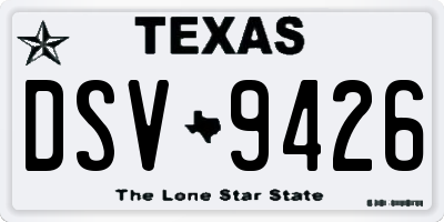 TX license plate DSV9426