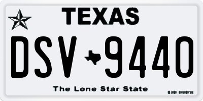 TX license plate DSV9440