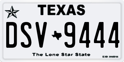 TX license plate DSV9444