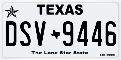 TX license plate DSV9446