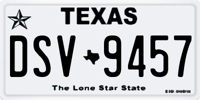 TX license plate DSV9457