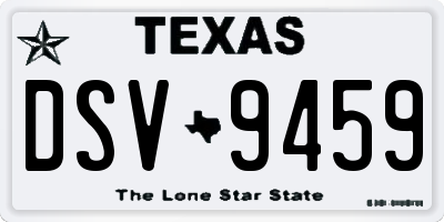 TX license plate DSV9459