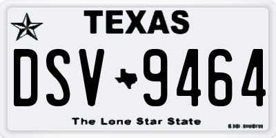 TX license plate DSV9464