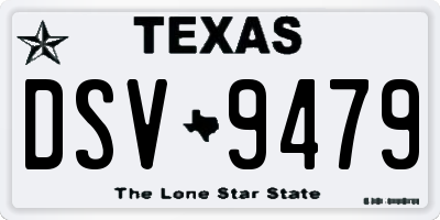 TX license plate DSV9479