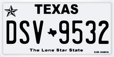 TX license plate DSV9532