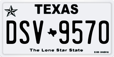 TX license plate DSV9570
