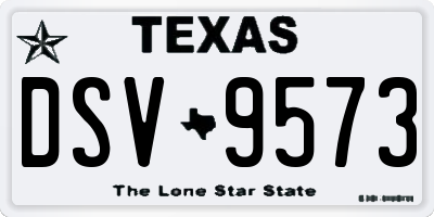 TX license plate DSV9573