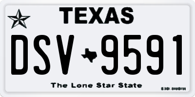 TX license plate DSV9591