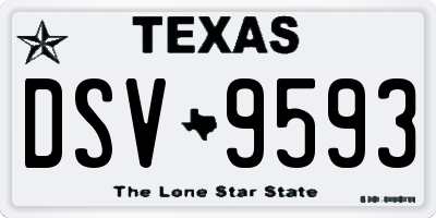 TX license plate DSV9593