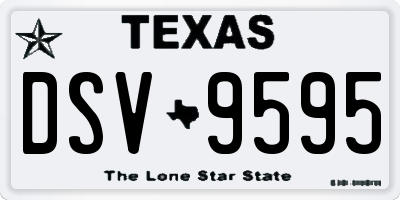 TX license plate DSV9595
