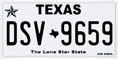 TX license plate DSV9659