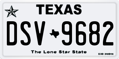 TX license plate DSV9682