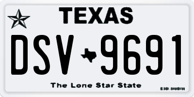 TX license plate DSV9691