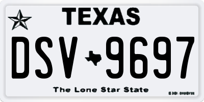 TX license plate DSV9697