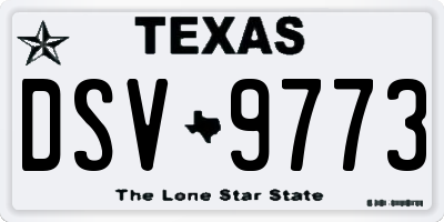 TX license plate DSV9773