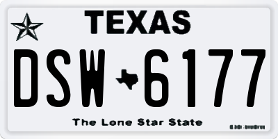 TX license plate DSW6177