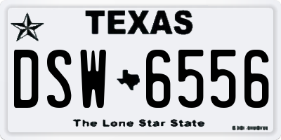 TX license plate DSW6556