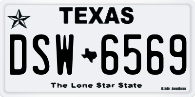 TX license plate DSW6569