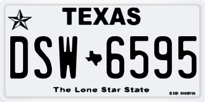TX license plate DSW6595