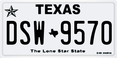 TX license plate DSW9570