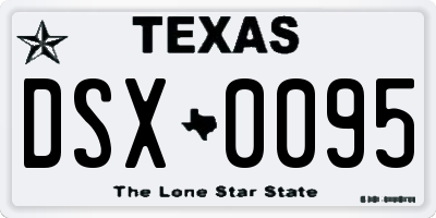 TX license plate DSX0095