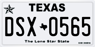 TX license plate DSX0565