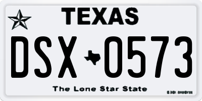 TX license plate DSX0573