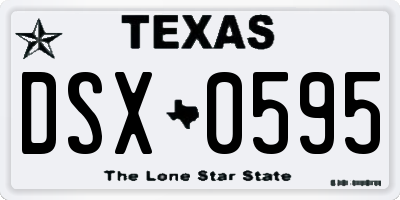 TX license plate DSX0595