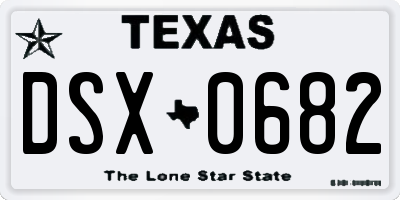 TX license plate DSX0682
