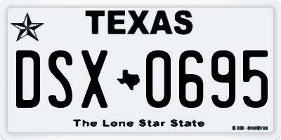 TX license plate DSX0695