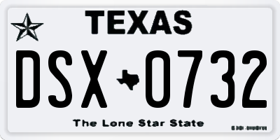 TX license plate DSX0732