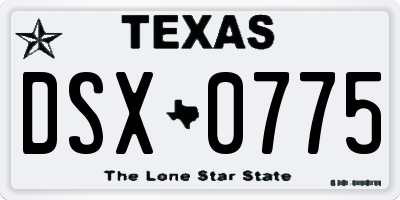 TX license plate DSX0775