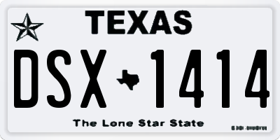 TX license plate DSX1414