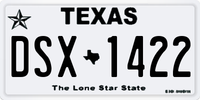 TX license plate DSX1422